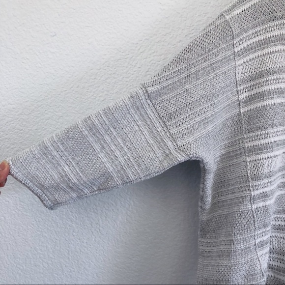 Madewell | gray fringe hooded knit sweater - Picture 7 of 8